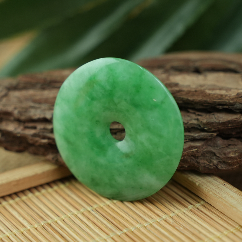 Mặt đồng điếu Cẩm Thạch xanh trong điểm lí 35mm