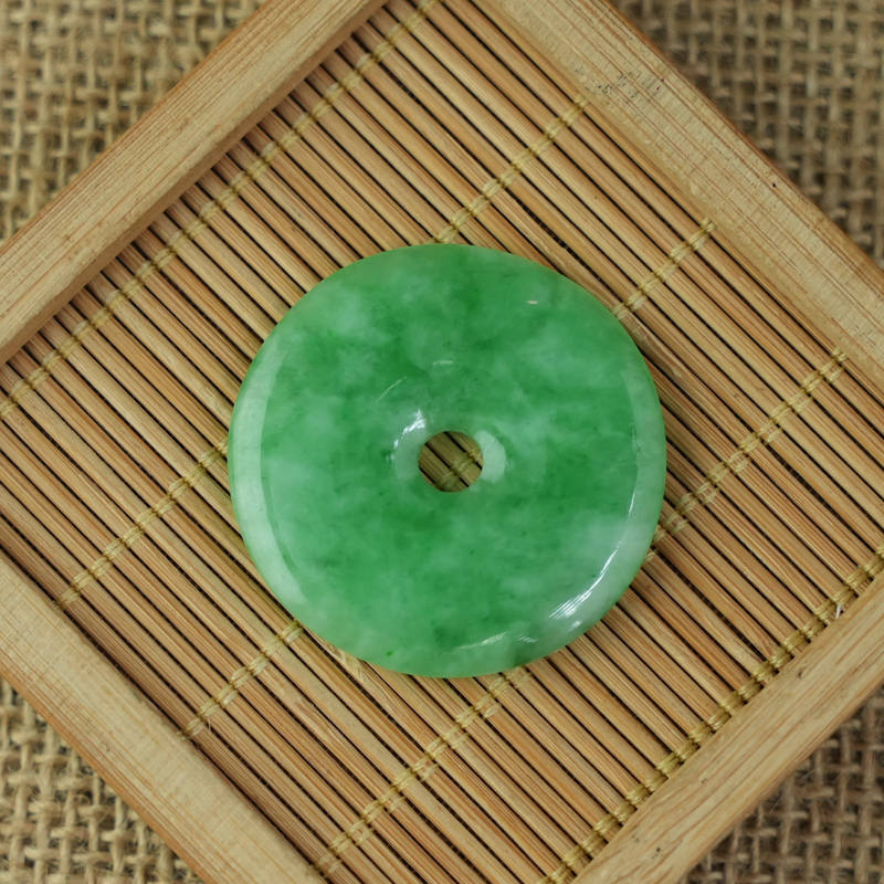 Mặt đồng điếu Cẩm Thạch xanh trong điểm lí 35mm