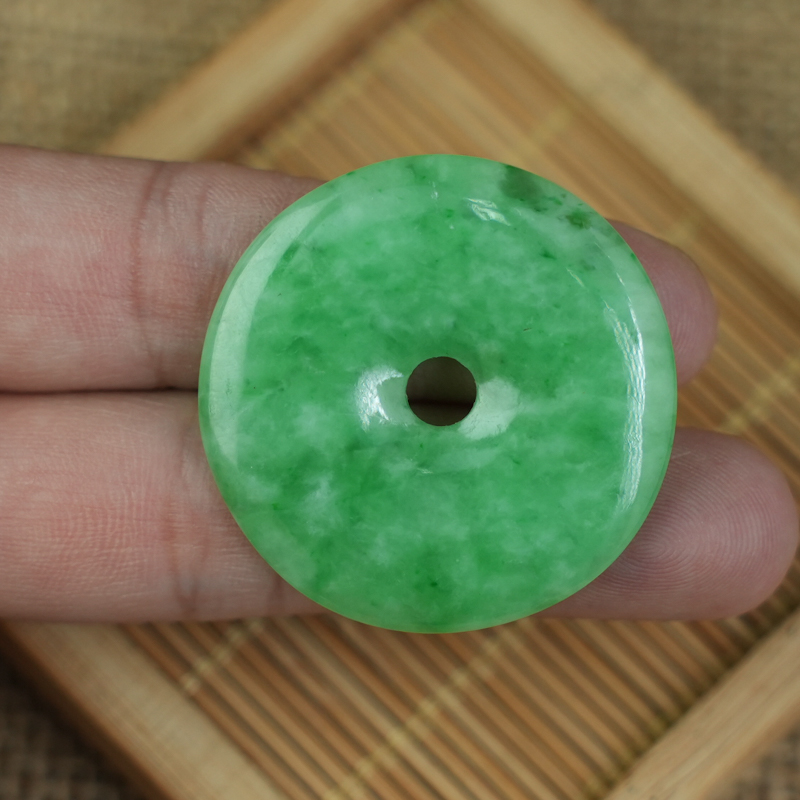 Mặt đồng điếu Cẩm Thạch xanh trong điểm lí 35mm