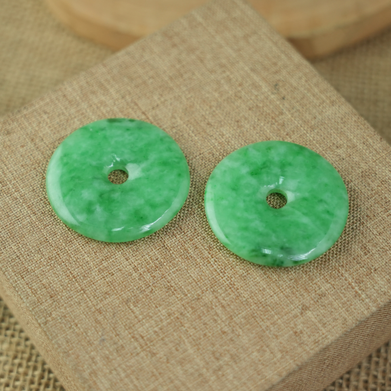 Mặt đồng điếu Cẩm Thạch xanh trong điểm lí 35mm