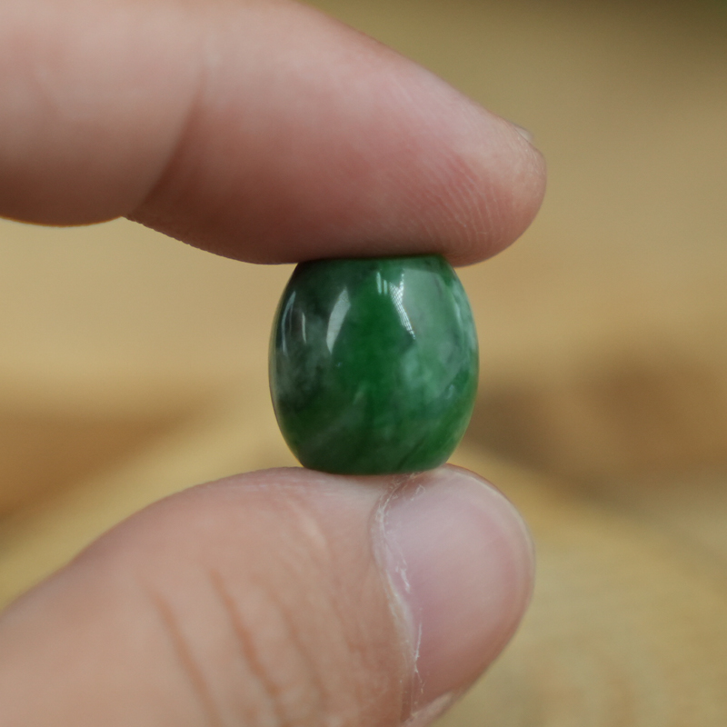 Lu thống Cẩm Thạch xanh đậu hạt bầu 10-12mm