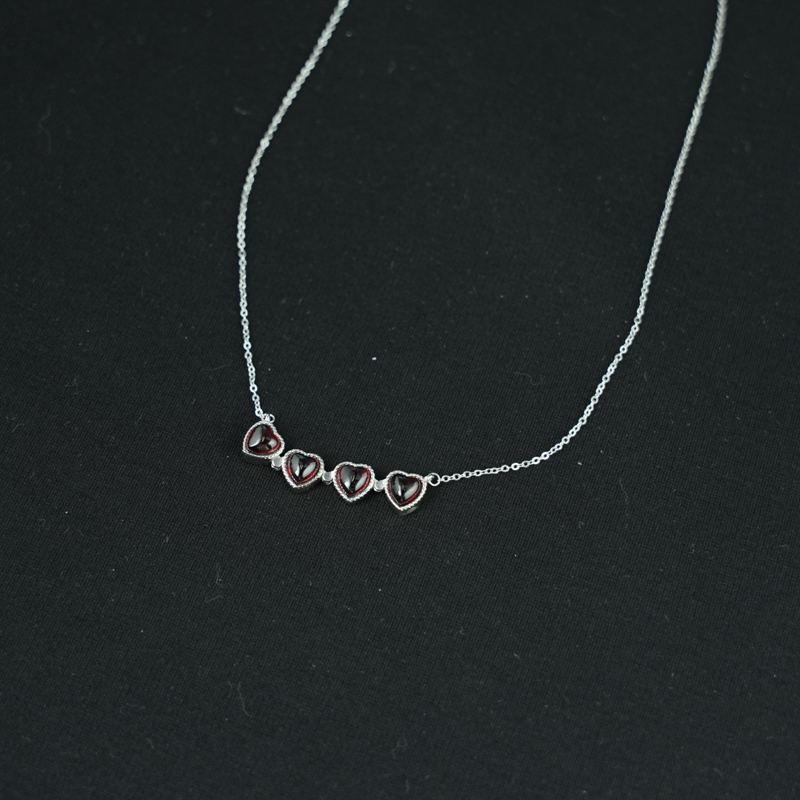 Mặt dây garnet 6mm bạc 925