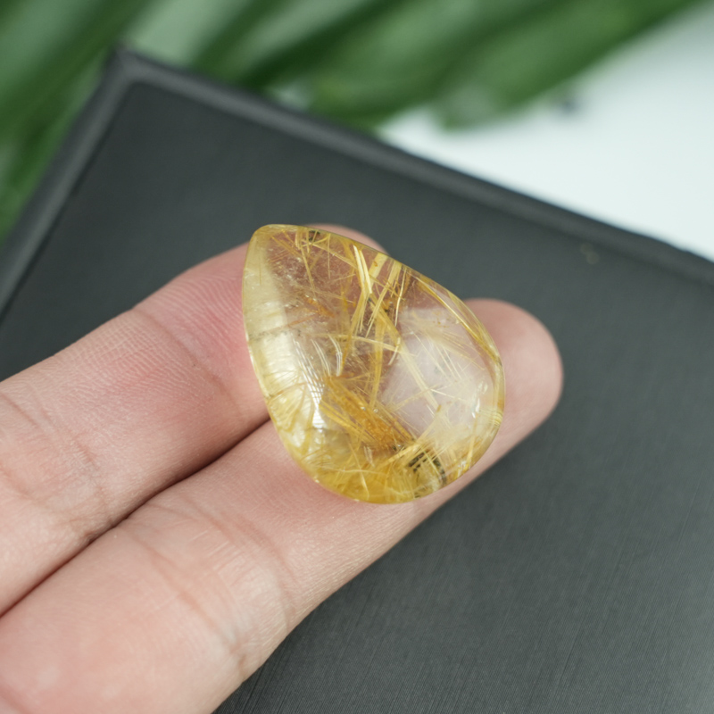 Mặt dây chuyền Thạch anh tóc vàng giọt nước