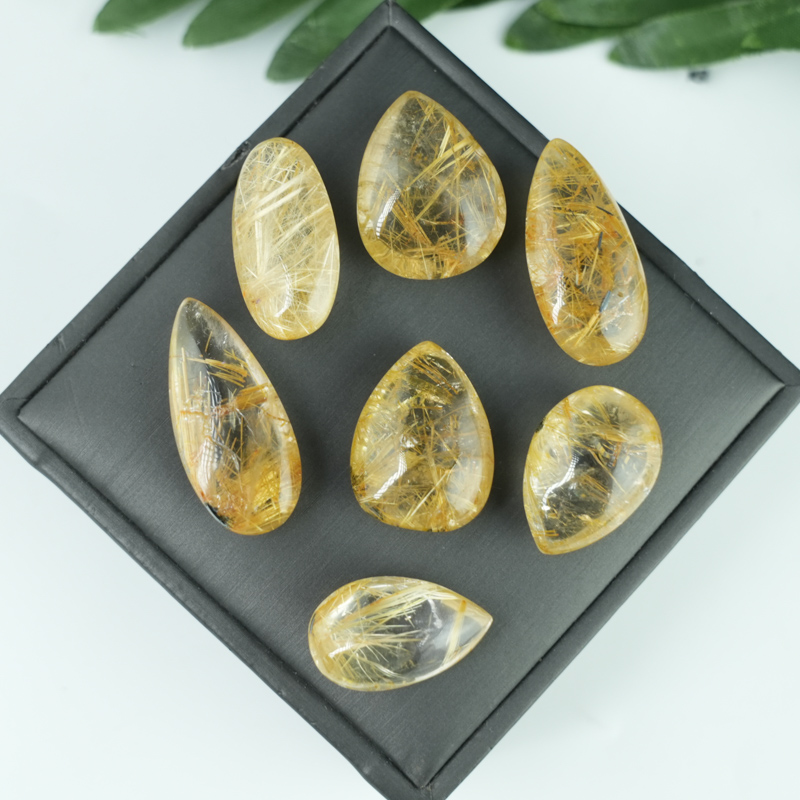 Mặt dây chuyền Thạch anh tóc vàng giọt nước