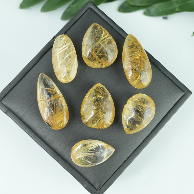 Mặt dây chuyền Thạch anh tóc vàng giọt nước