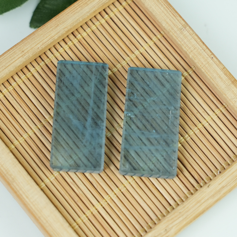 Mặt chữ nhật Aquamarine chuẩn 8A 16mmx33mm