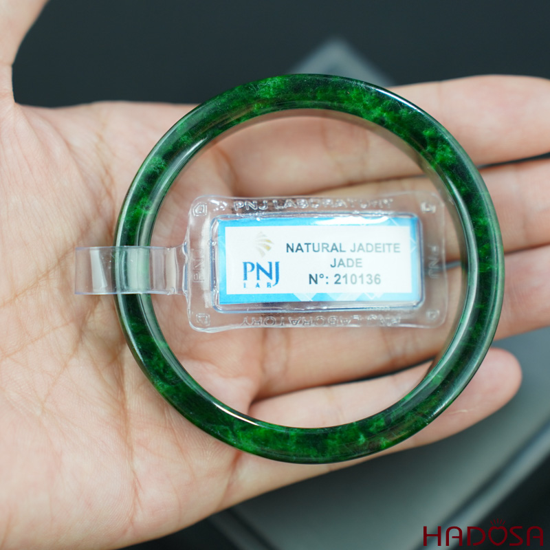 Vòng Ngọc Cẩm Thạch sơn thủy bản vuông ni 52