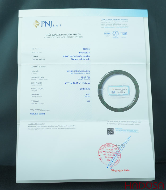 Vòng Ngọc Cẩm Thạch sơn thủy bản vuông ni 54