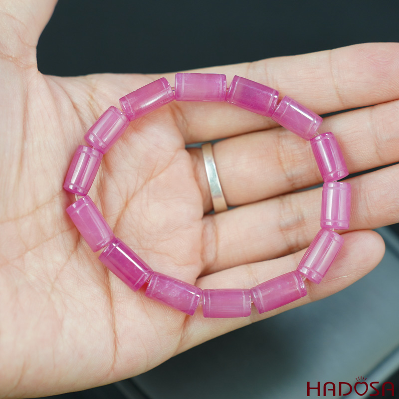 Vòng đá Ruby Thái lu thống hồng 7*11mm cao cấp