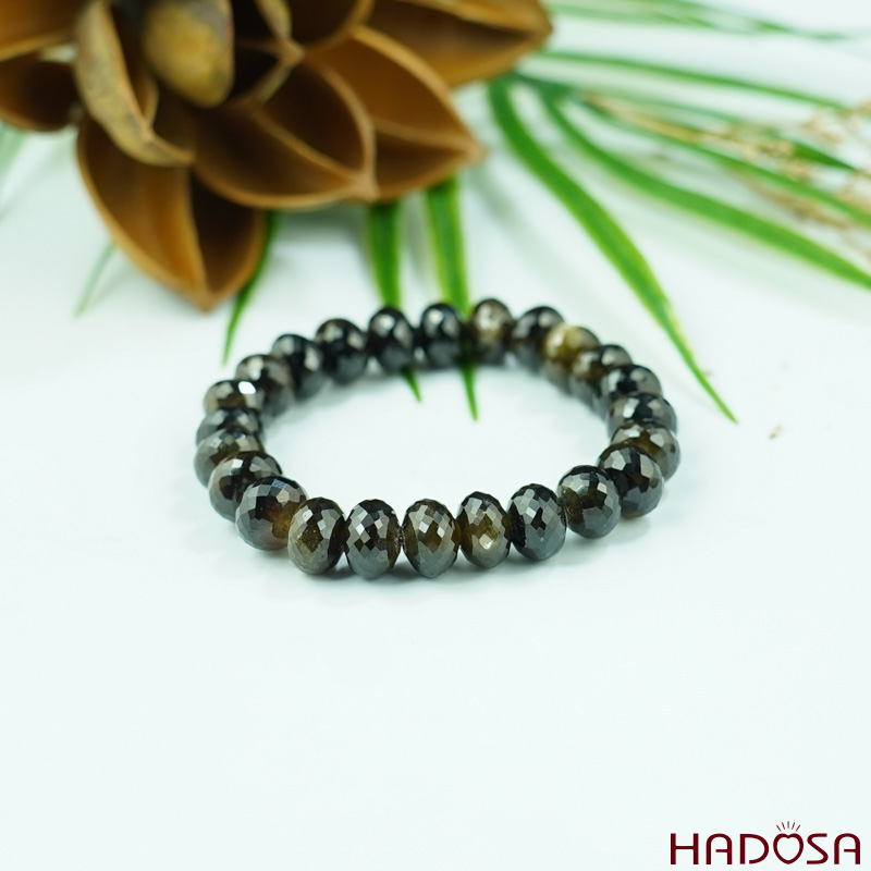 Vòng đá Sapphire mài giác 9mm cao cấp