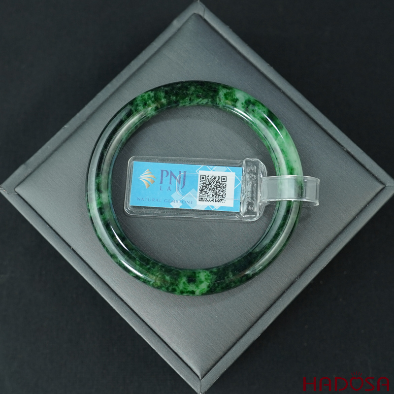 Vòng kiềng Ngọc Cẩm Thạch sơn thủy bản tròn ni 50