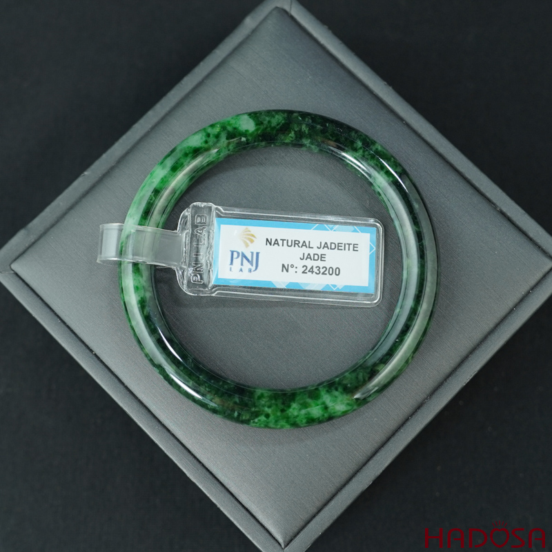 Vòng kiềng Ngọc Cẩm Thạch sơn thủy bản tròn ni 50