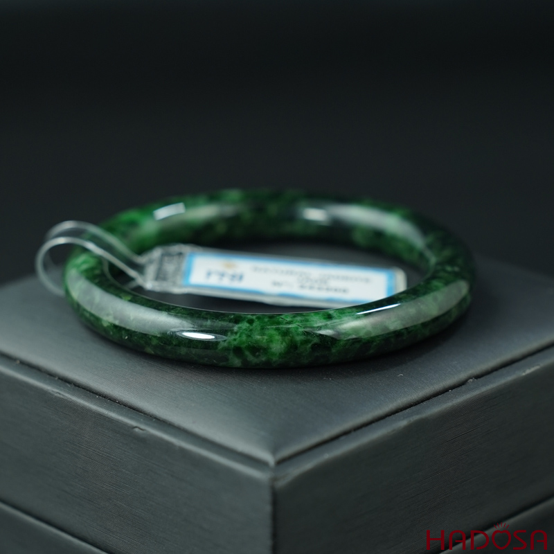 Vòng kiềng Ngọc Cẩm Thạch sơn thủy bản tròn ni 50