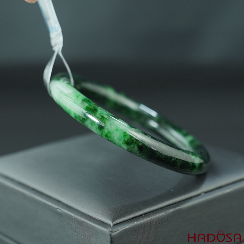 Vòng kiềng Ngọc Cẩm Thạch sơn thủy bản tròn ni 50