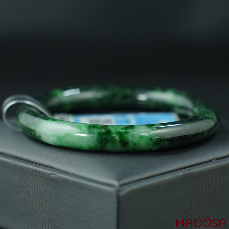 Vòng kiềng Ngọc Cẩm Thạch sơn thủy bản tròn ni 50