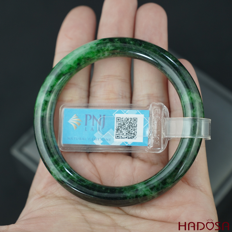 Vòng kiềng Ngọc Cẩm Thạch sơn thủy bản tròn ni 50