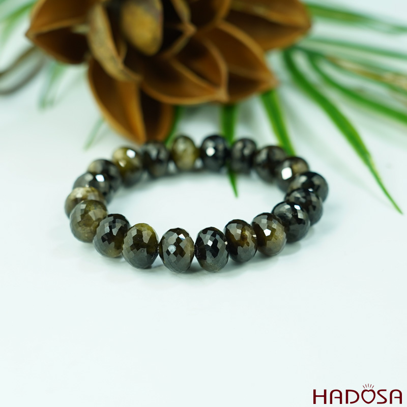 Vòng đá Sapphire mài giác 11mm cao cấp