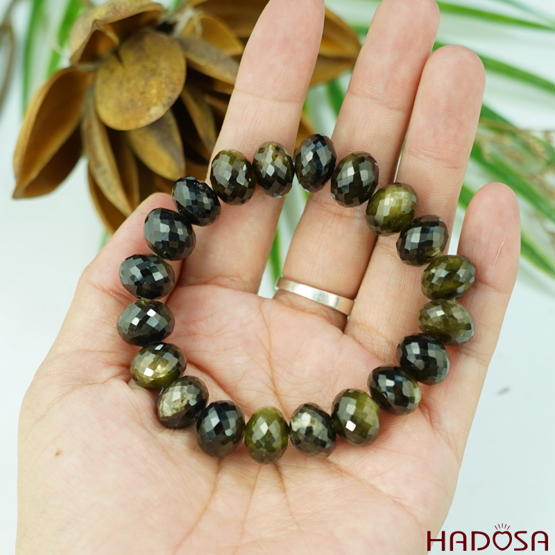 Vòng đá Sapphire mài giác 11mm cao cấp