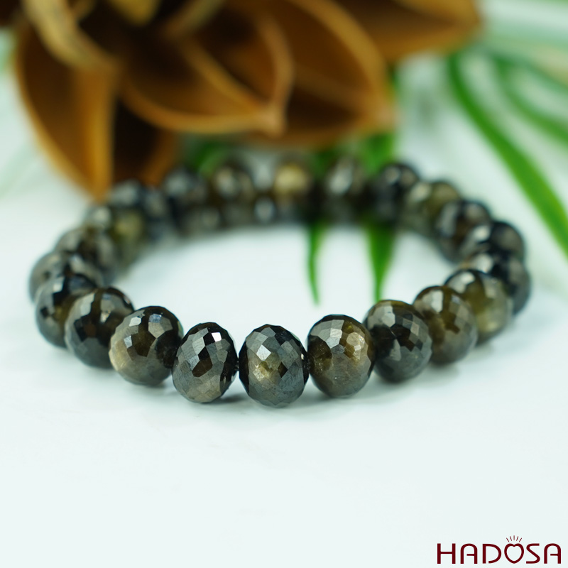 Vòng đá Sapphire mài giác 10mm cao cấp