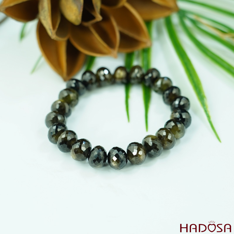 Vòng đá Sapphire mài giác 10mm cao cấp