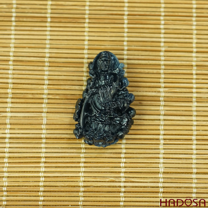 Mặt Quan Âm Sapphire 24x37x12mm cao cấp