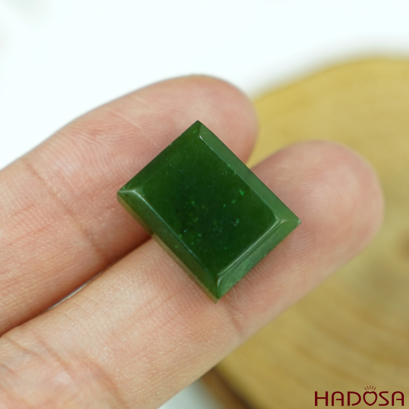 Mặt Ngọc Bích chữ nhật 11*15mm cao cấp