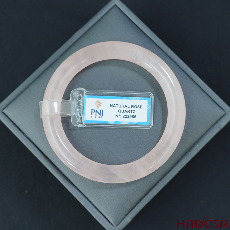 Vòng kiềng thạch anh hồng tròn ni 54mm 4A