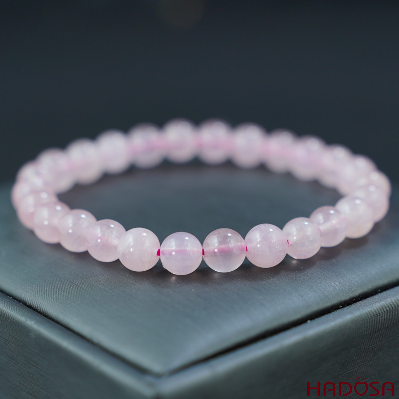 Vòng đá Thạch anh hồng 7mm chuẩn 4A