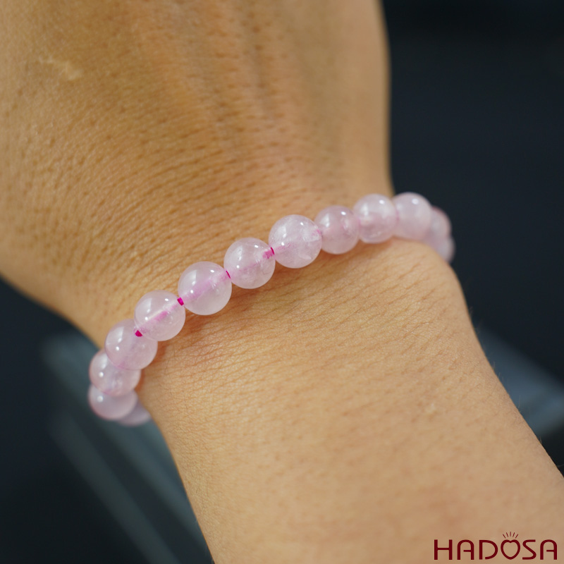 Vòng đá Thạch anh hồng 7mm chuẩn 4A