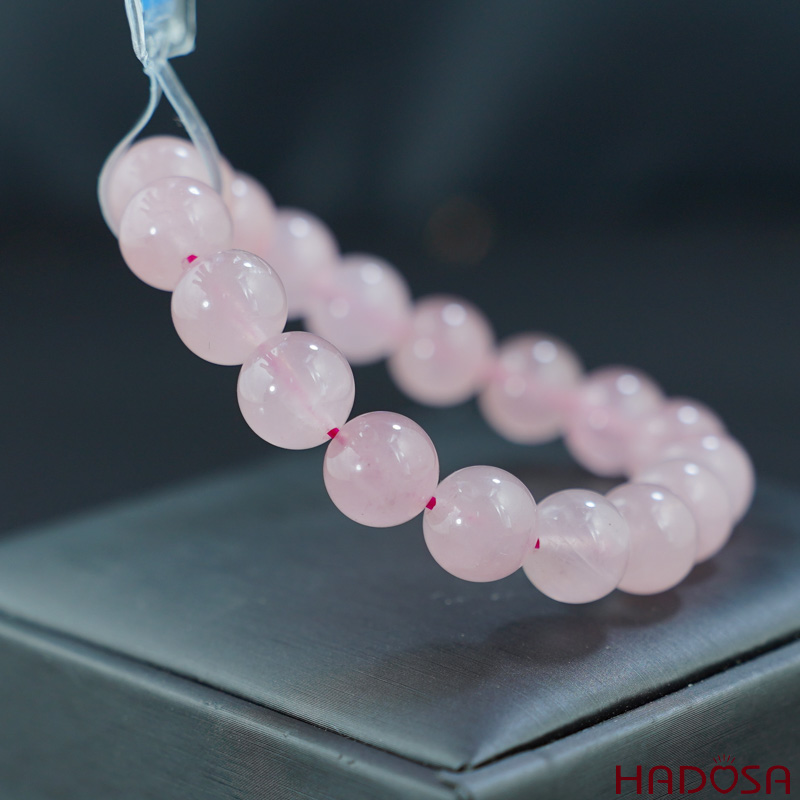 Vòng đá Thạch anh hồng 11mm chuẩn 4A