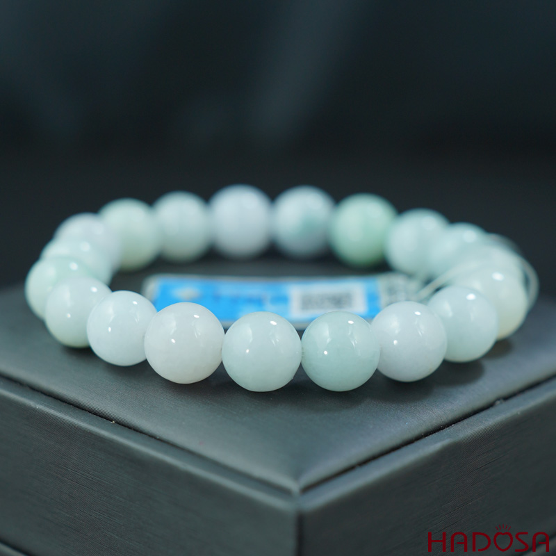 Vòng cẩm thạch trắng lí 10mm