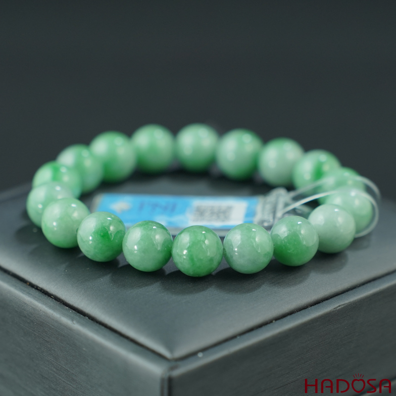 Vòng chuỗi Ngọc Cẩm Thạch xanh lý táo 10mm