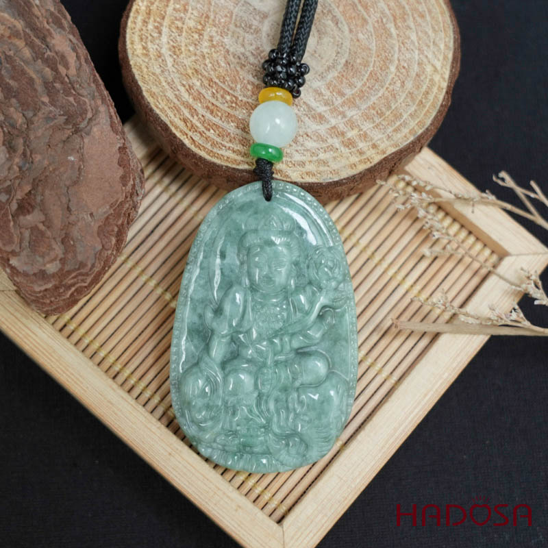 Mặt Ngọc Cẩm Thạch A Phổ Hiền Bồ Tát (Thìn, Tỵ) 50mm