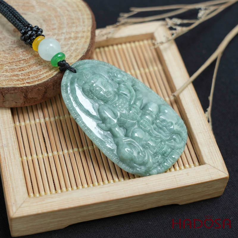 Mặt Ngọc Cẩm Thạch A Phổ Hiền Bồ Tát (Thìn, Tỵ) 50mm