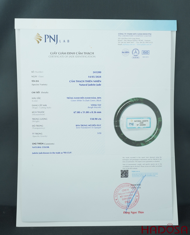 Vòng kiềng Ngọc Cẩm Thạch sơn thủy bản tròn ni 50