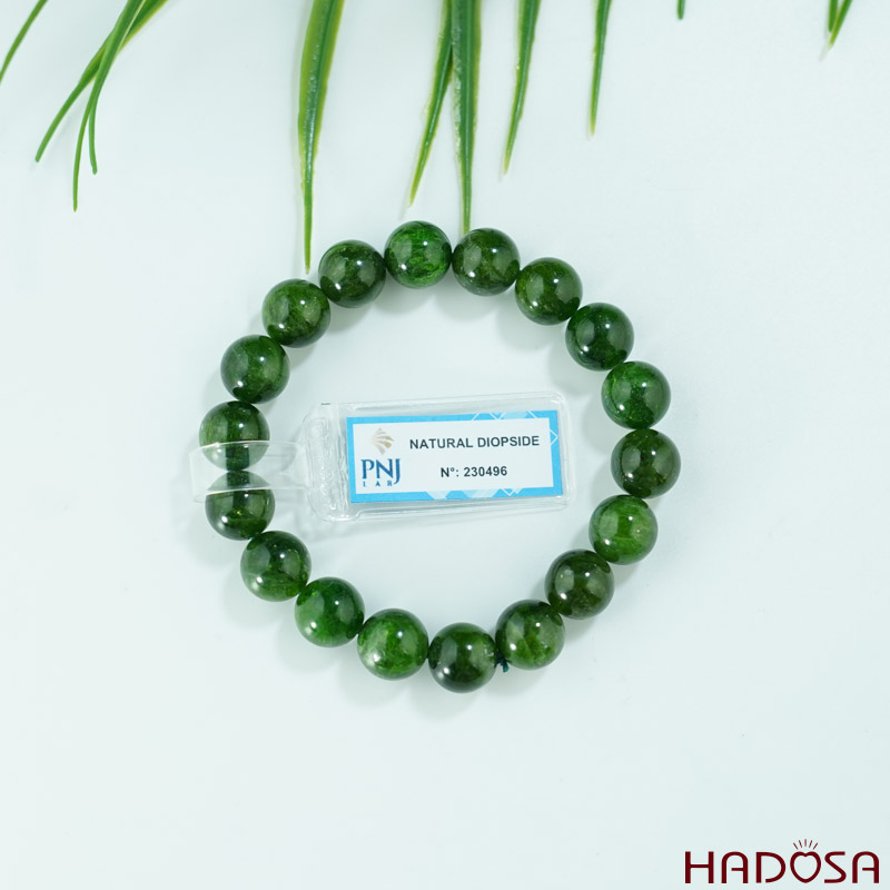 Vòng Diopside 11mm cao cấp chuẩn 5A