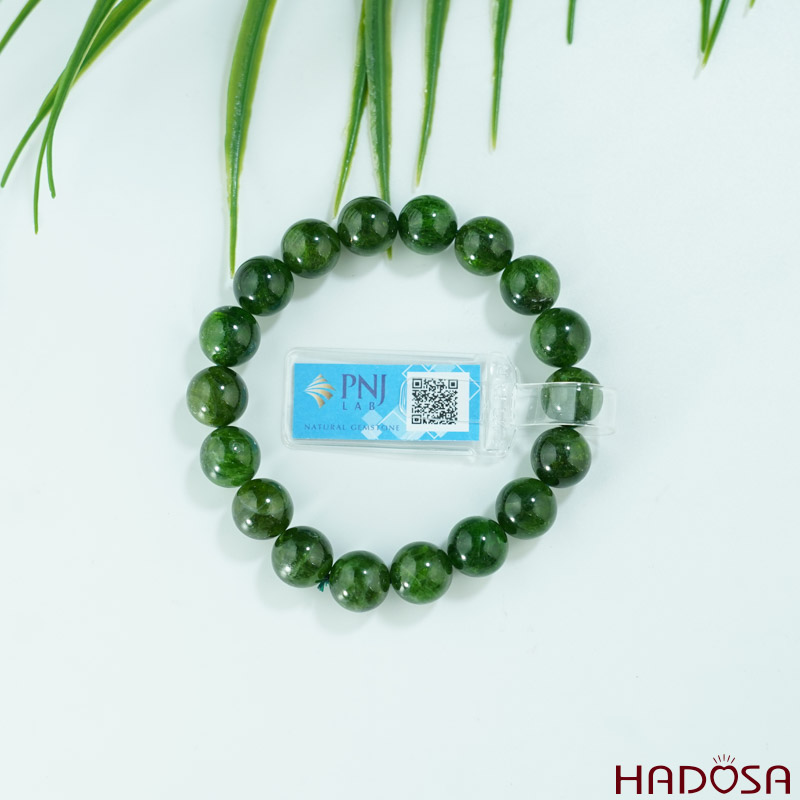 Vòng Diopside 11mm cao cấp chuẩn 5A