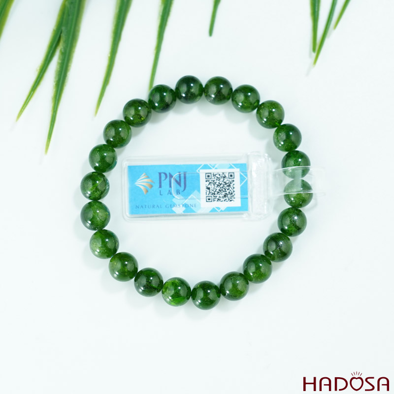 Vòng đá Diopside 8mm chuẩn 5A