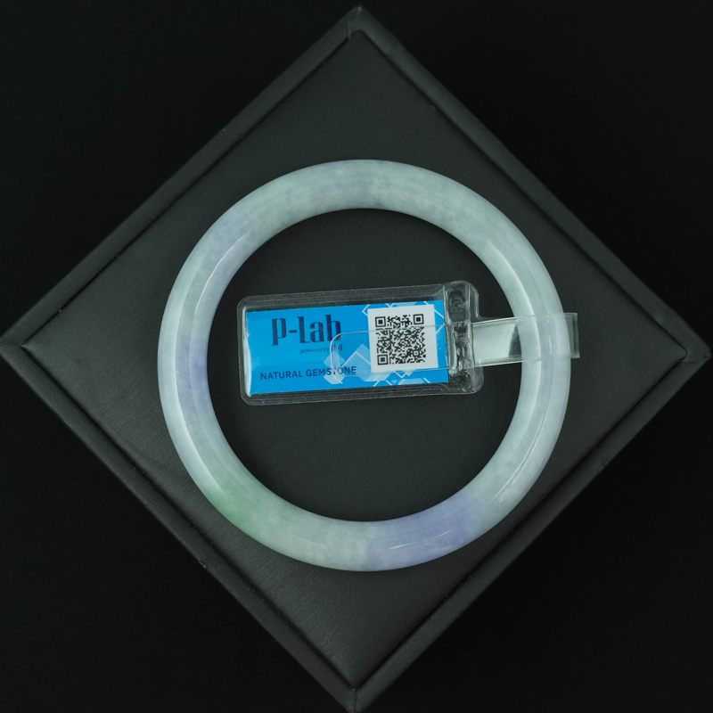 Vòng Cẩm Thạch Tím Tử La Lan bản tròn ni 54