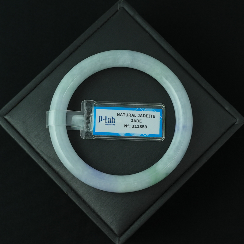 Vòng Cẩm Thạch Tím Tử La Lan bản tròn ni 54