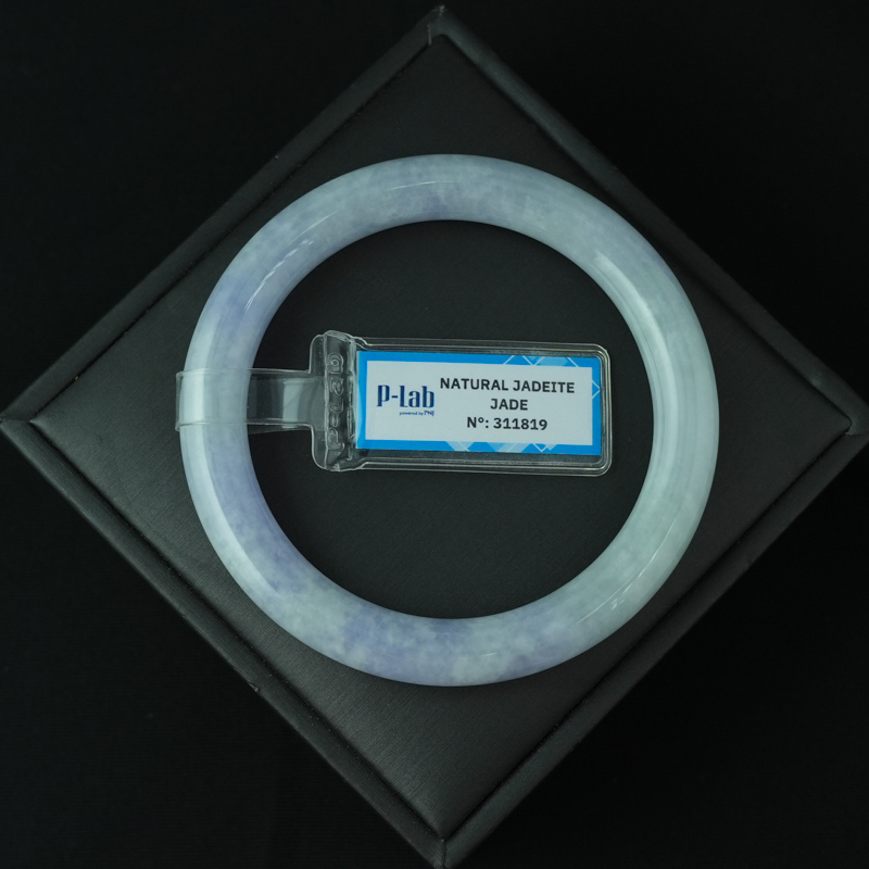 Vòng Cẩm Thạch Tím Tử La Lan bản tròn ni 56