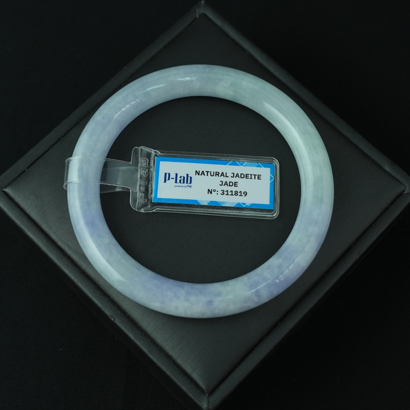 Vòng Cẩm Thạch Tím Tử La Lan bản tròn ni 56