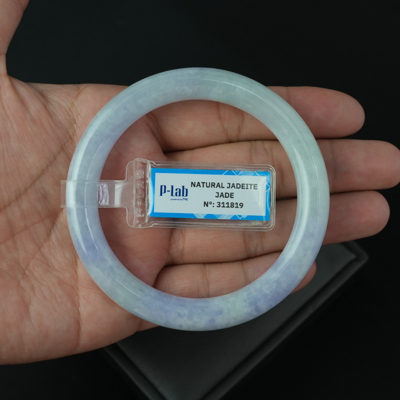 Vòng Cẩm Thạch Tím Tử La Lan bản tròn ni 56