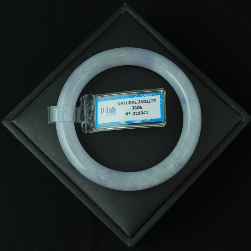 Vòng Cẩm Thạch Tím Tử La Lan bản tròn ni 53