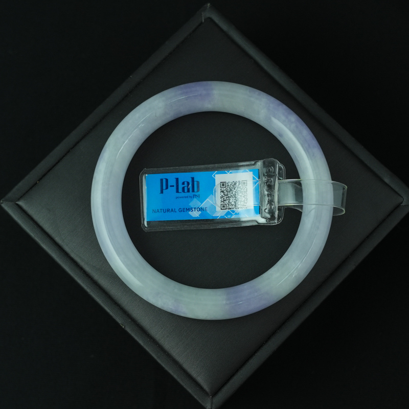 Vòng Cẩm Thạch Tím Tử La Lan bản tròn ni 53