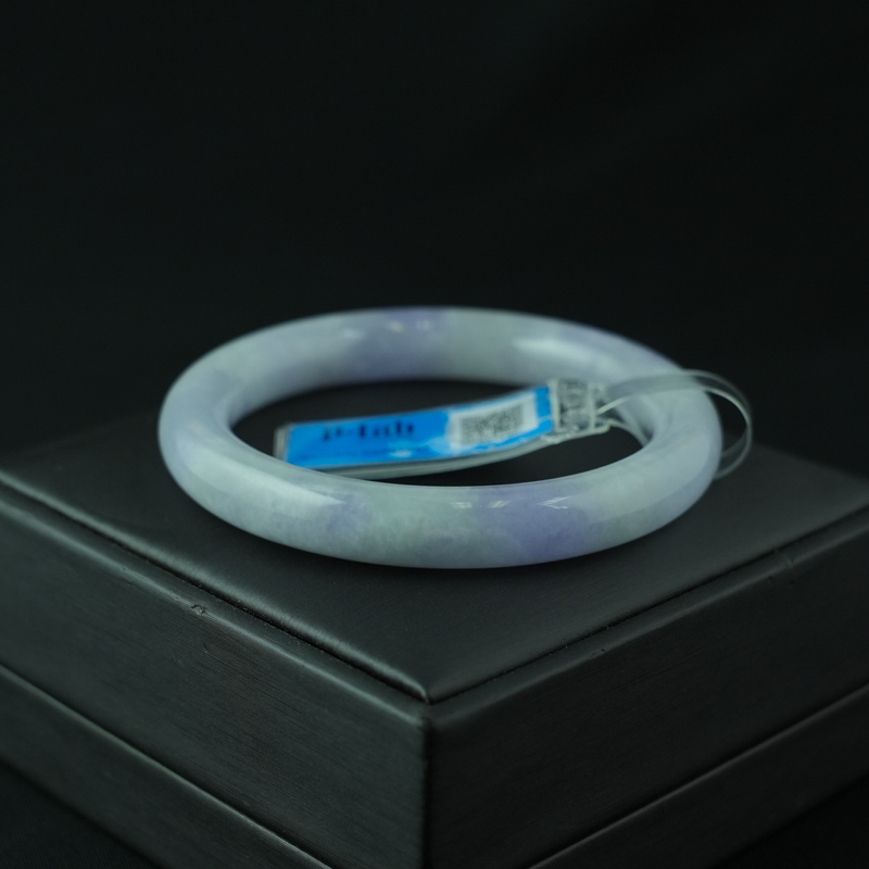 Vòng Cẩm Thạch Tím Tử La Lan bản tròn ni 53