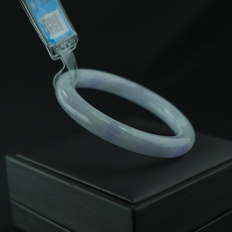 Vòng Cẩm Thạch Tím Tử La Lan bản tròn ni 53