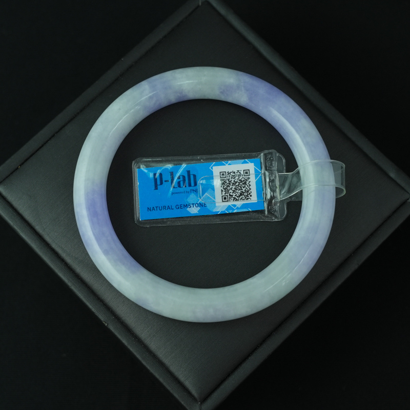 Vòng Cẩm Thạch Tím Tử La Lan bản tròn ni 53