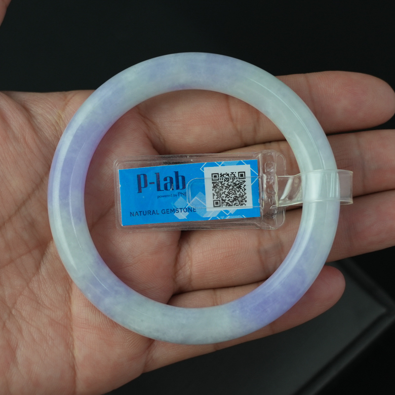 Vòng Cẩm Thạch Tím Tử La Lan bản tròn ni 53