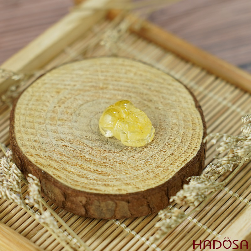 Mặt Tỳ Hưu Thạch anh tóc vàng chuẩn 5A 12x16mm